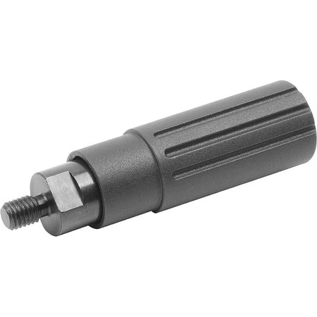 KIPP Cylinder Grip Revolving Size:1, Form:A D=8-32X6, L1=40, Thermoplastic, Comp:Steel K1468.1AE